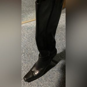 Type Z size 8M black leather boots.  Worn 1 time. See photos.